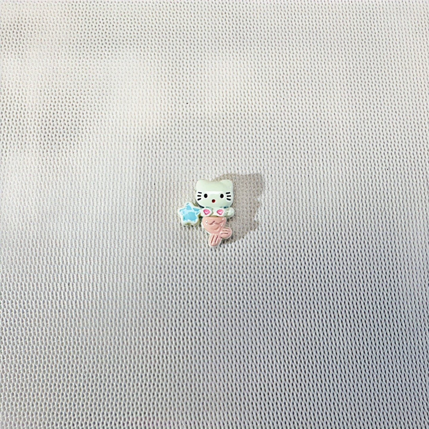 12pcs Cartoon Mermaid KT Cat Color Paint Alloy DIY Bead Jewelry Accessories