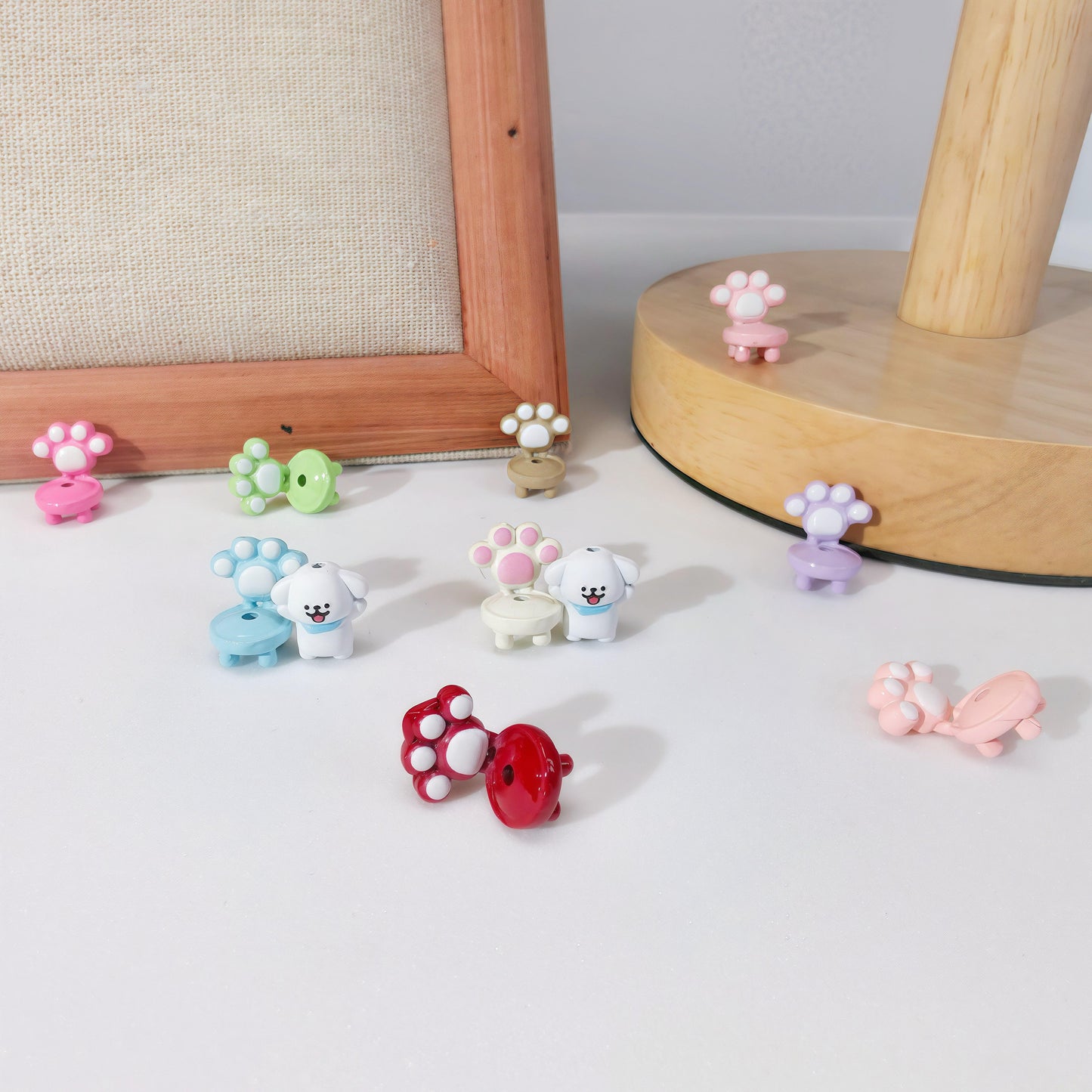 5$ 12pcs Cute Cat Claw Chair Color Paint Alloy Furniture Phone Chain Bag Hanging DIY Accessories